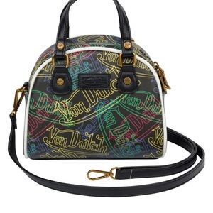 Von Dutch Neon Logo Black Bowling Crossbody